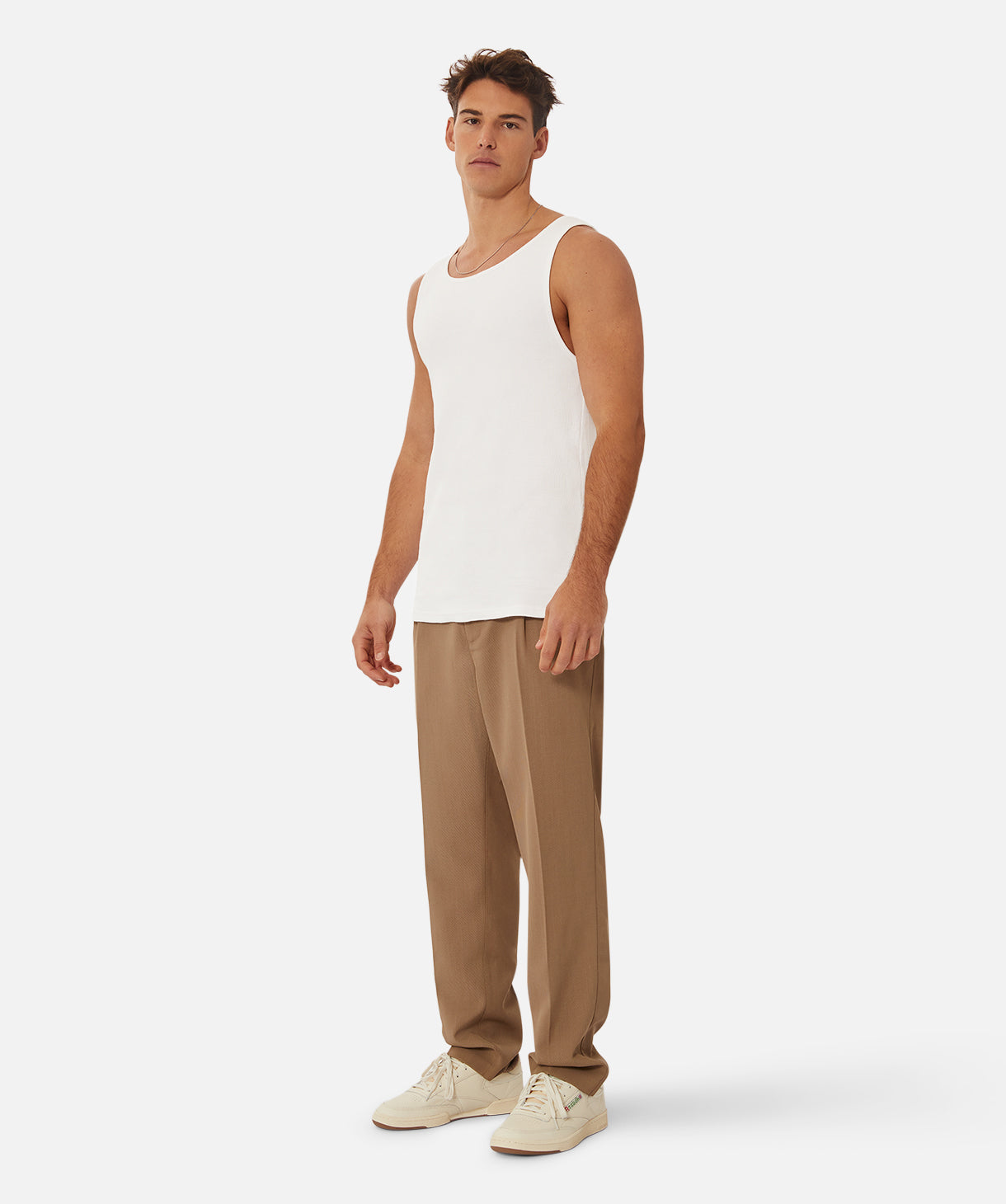 The Brando Ribbed Tank Top - White