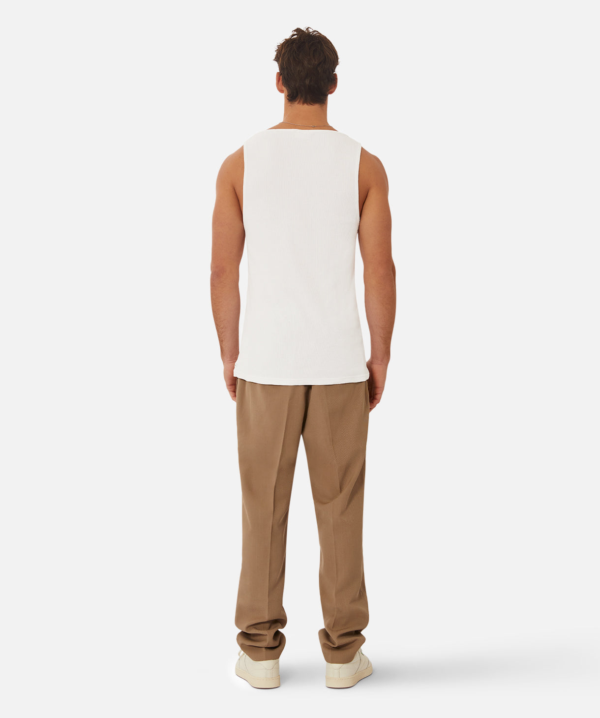 The Brando Ribbed Tank Top - White