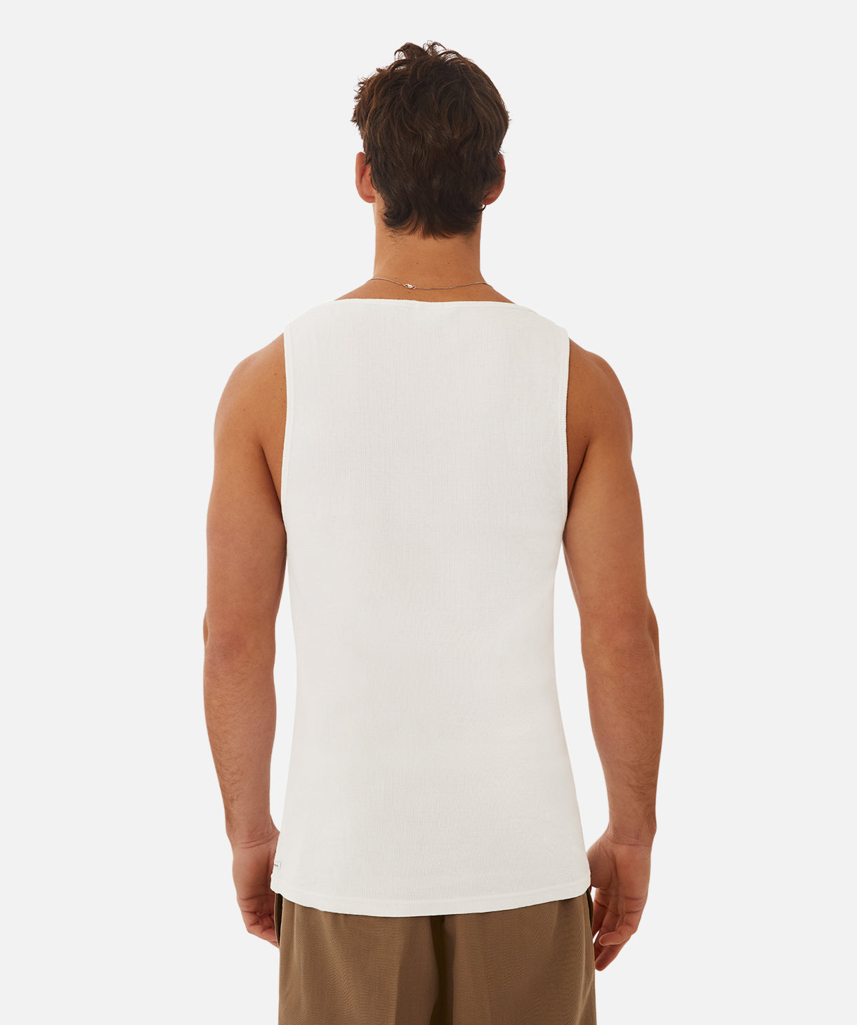 The Brando Ribbed Tank Top - White
