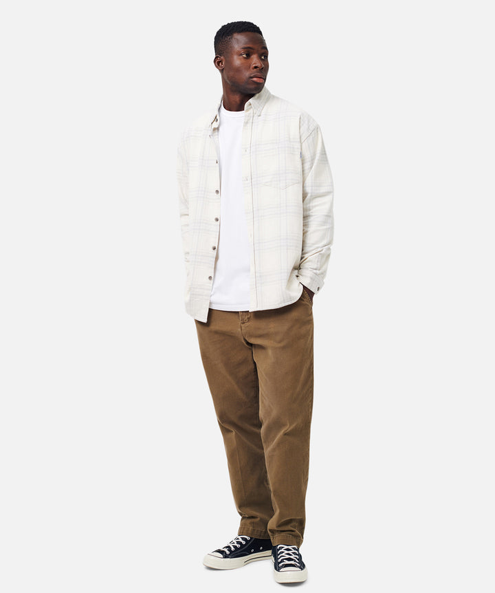 The Halifax L/s Shirt - Cream Grey