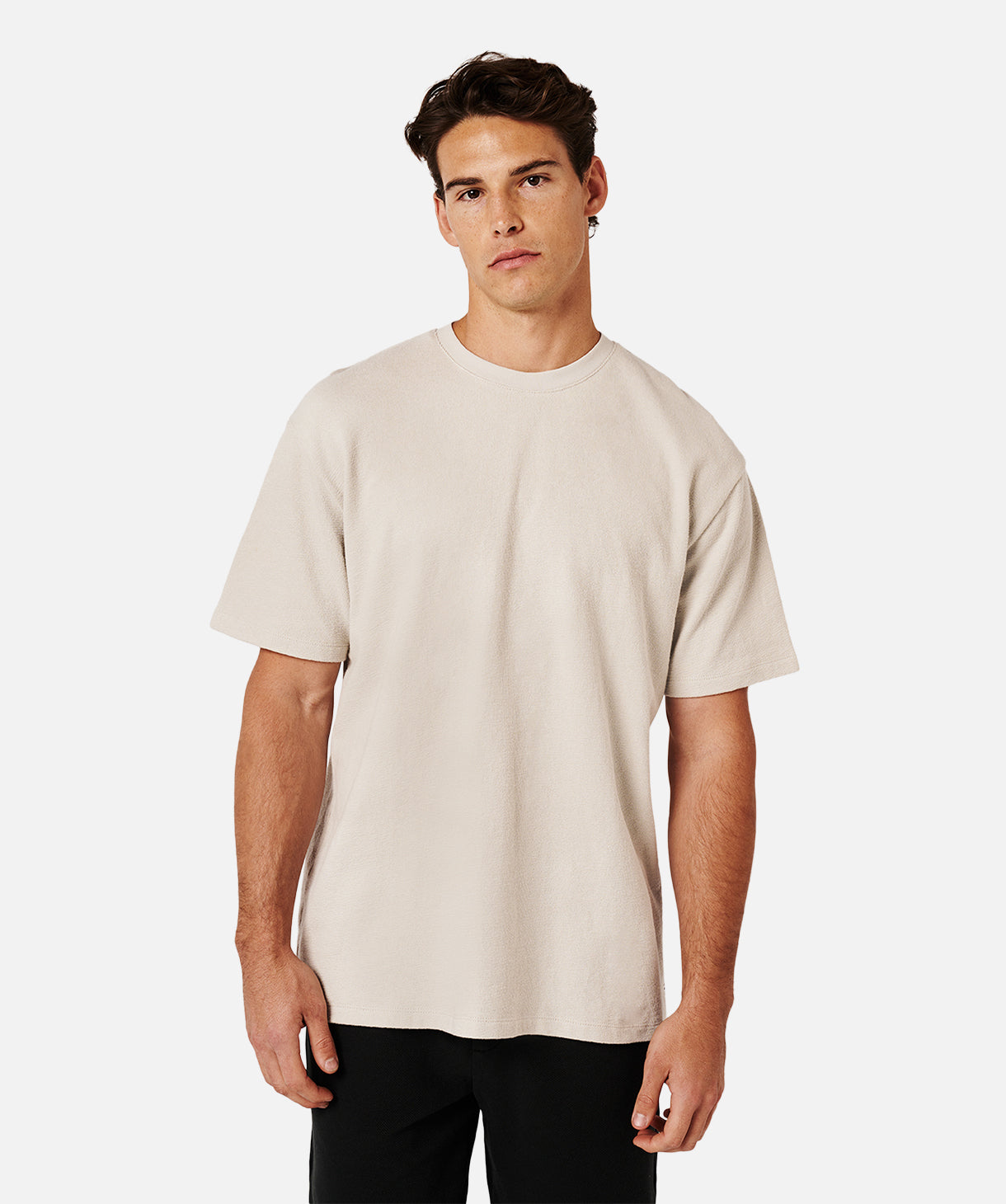 The Henderson Boucle T-Shirt - Stone