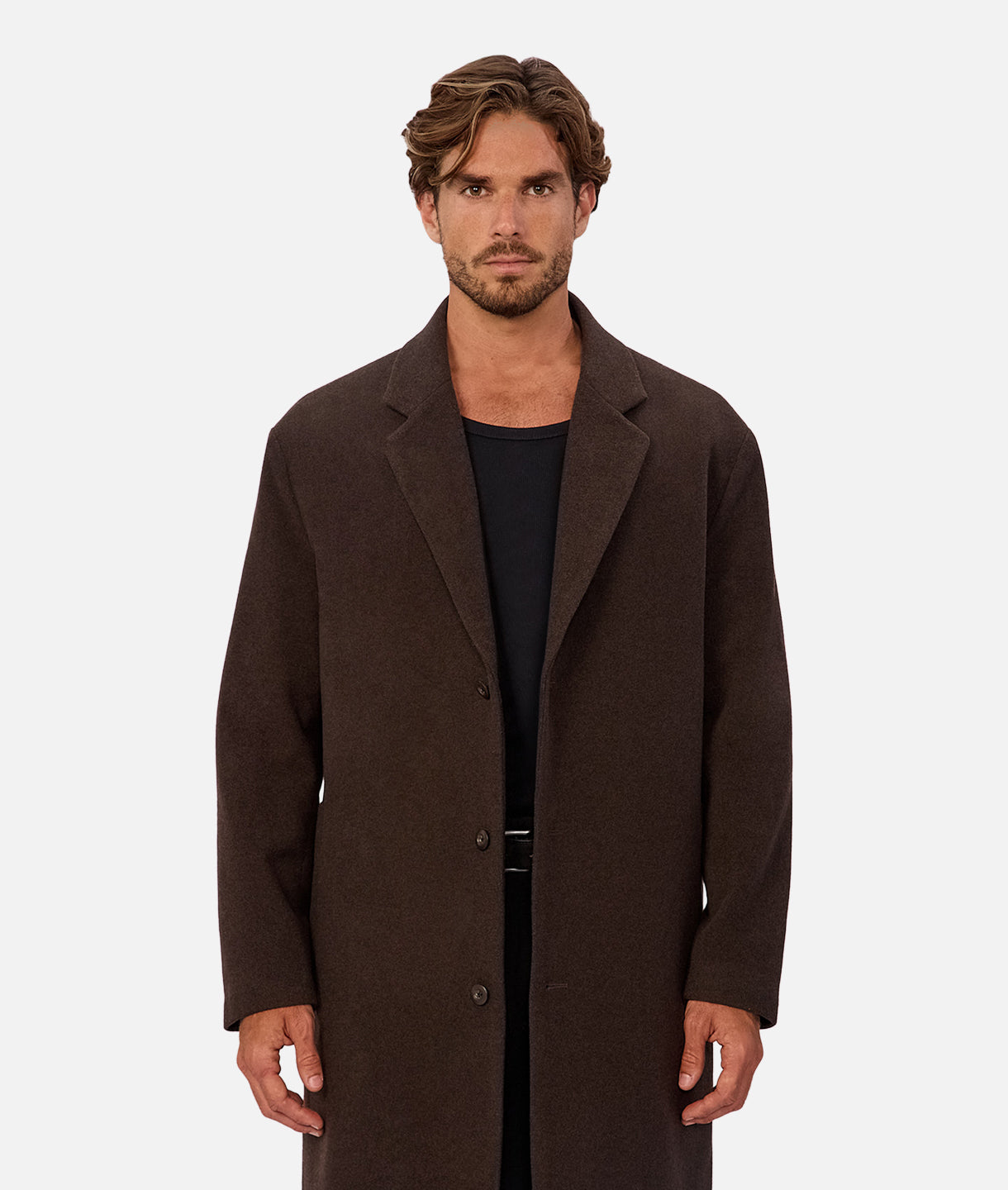 The Wool Blend Jacques Coat - Chocolate – Industrie US
