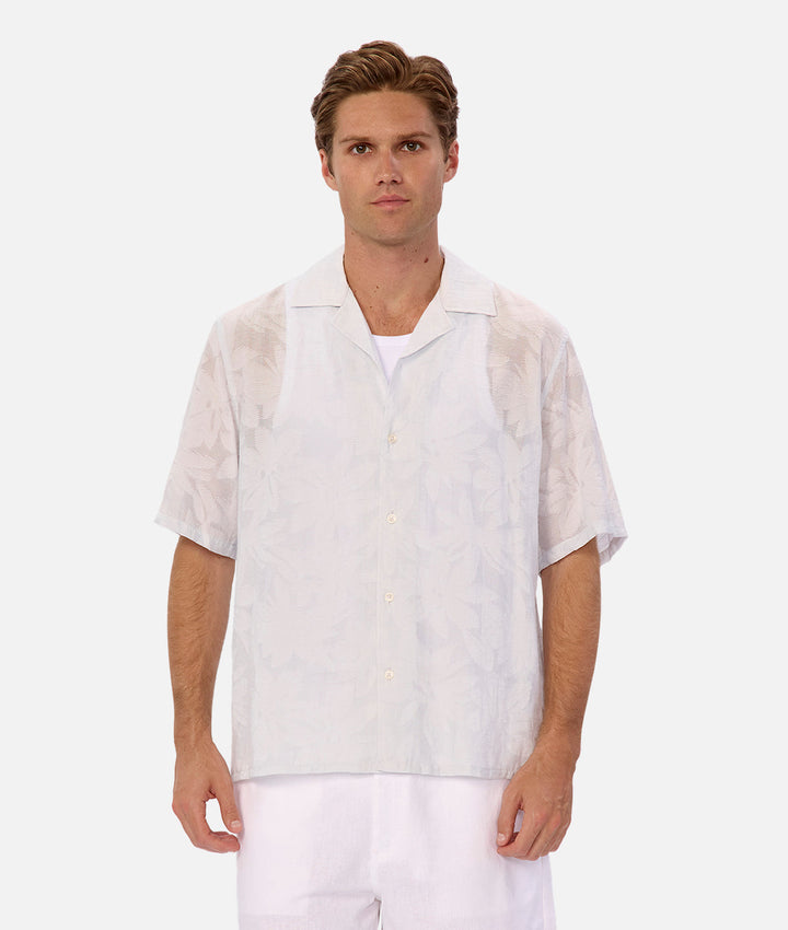 The Munera Short Sleeve Shirt - Silver Blue