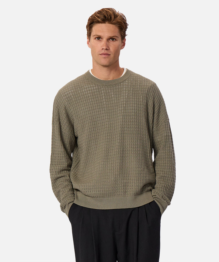 The Nunez Long Sleeve Sweater - Thyme