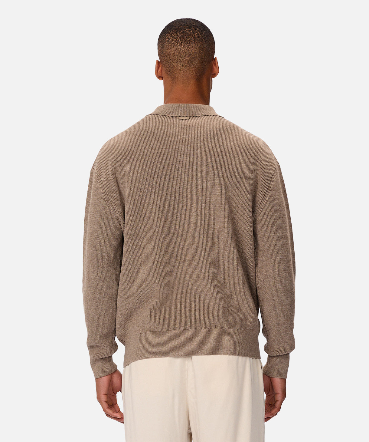 【新品タグ付き】någonstans knit polo pullover knit polo pullover（470IS170－1421