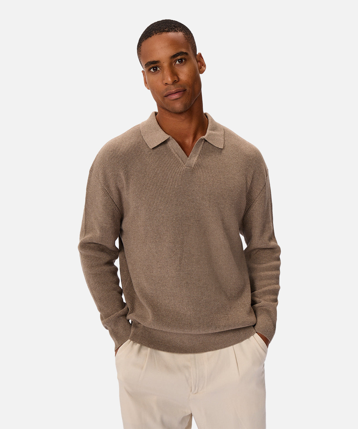 The New England Polo Sweater - Walnut – Industrie US
