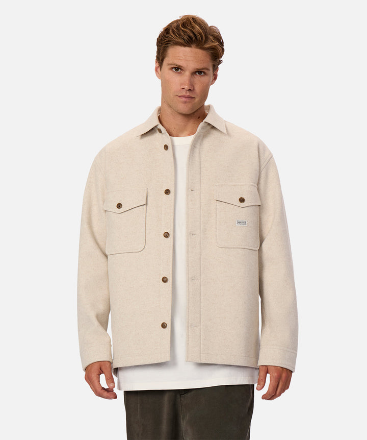 The New Coleman Shirt Jacket - Oatmeal Melange