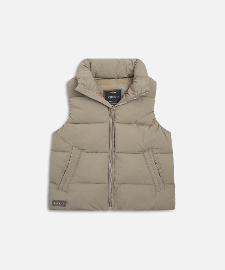 The Chester Puffer Vest - Light Sage