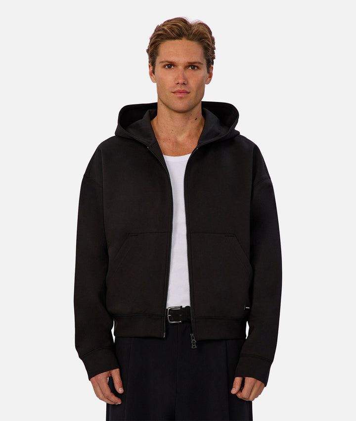 The Brixton Cropped Hoodie - Black