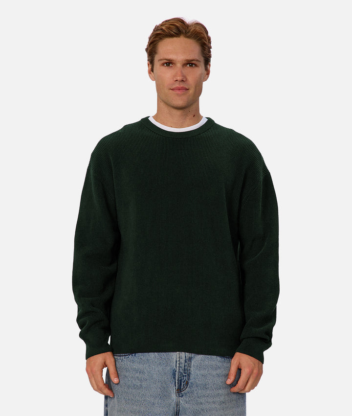 The New England Crew Neck Sweater - Pine