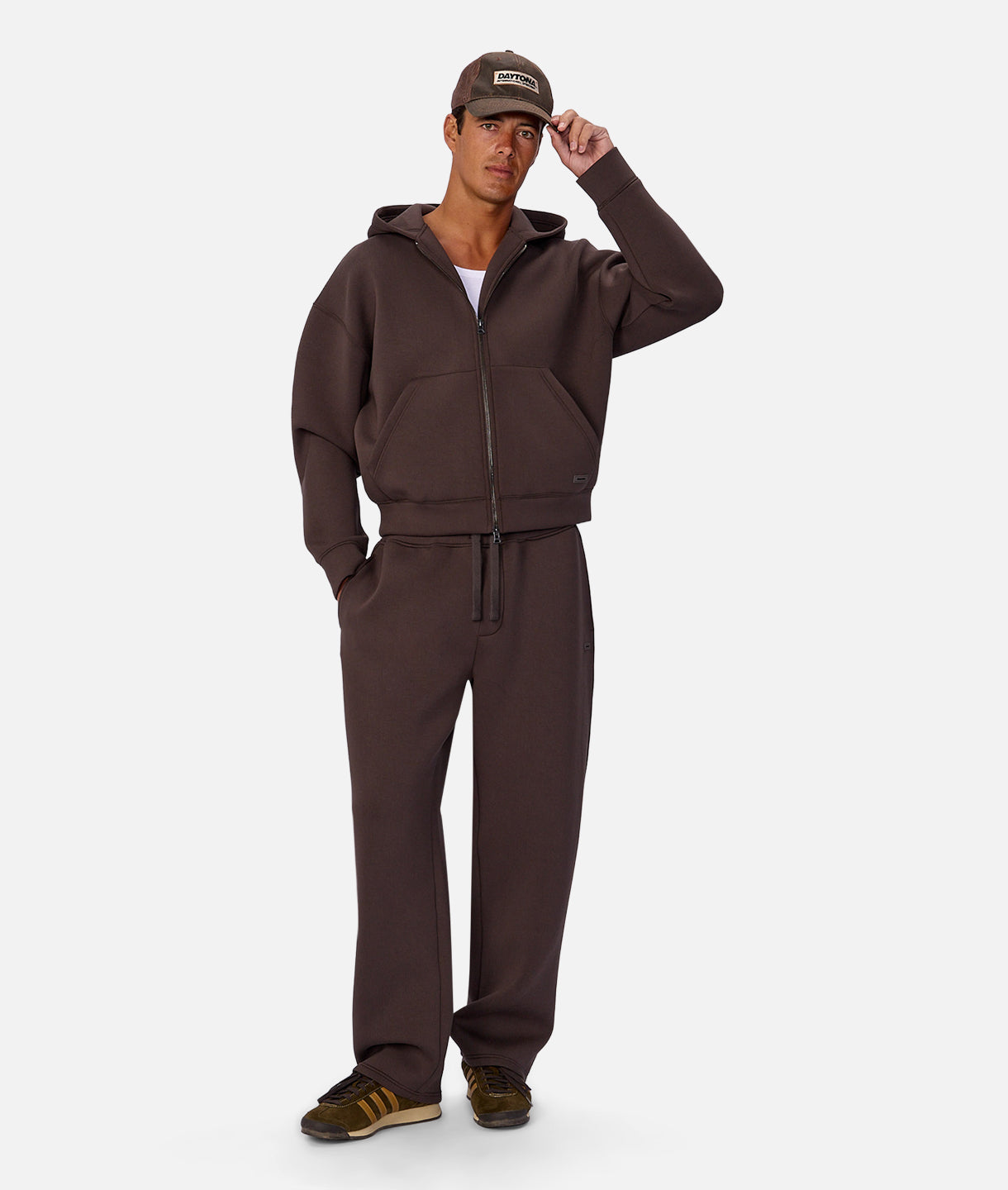The Brixton Cropped Hoodie - Umber – Industrie US
