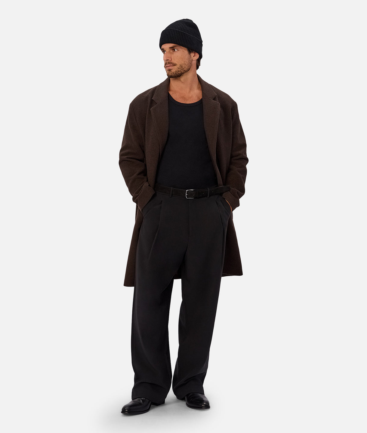 The Wool Blend Jacques Coat - Chocolate – Industrie US
