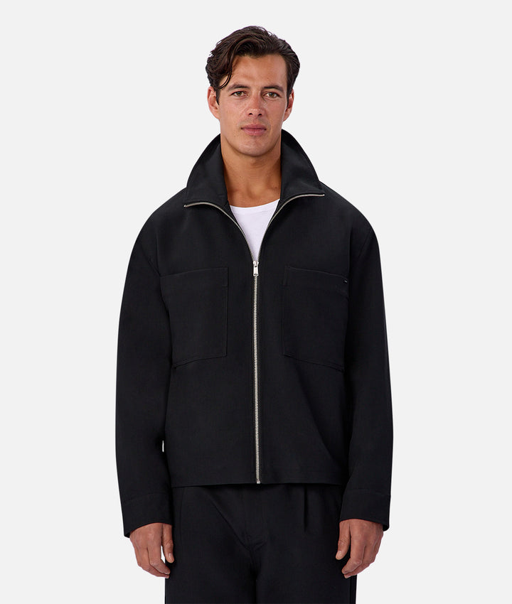 The Light Lusso Zip Thru Jacket - Black