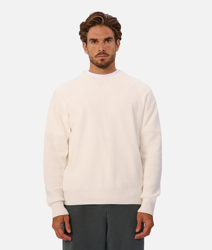 The New England Crew Neck Sweater - Chalk