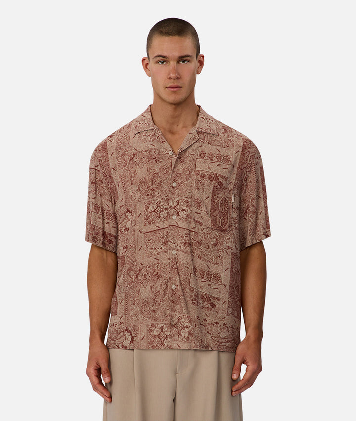 The Pasadena Short Sleeve Shirt - Rust Combo