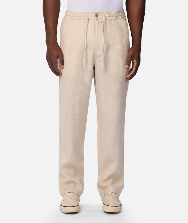 The Catania Linen Pant - Bone
