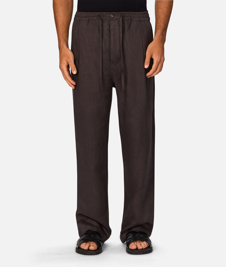 The Catania Linen Pant - Chestnut