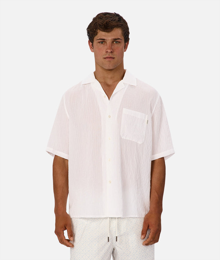 The Gordon Short Sleeve Shirt - Winter White