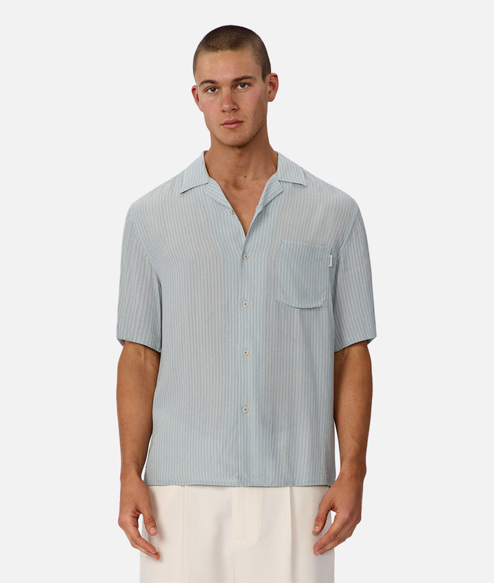 The Hermosa Short Sleeve Shirt - Steel Turquoise