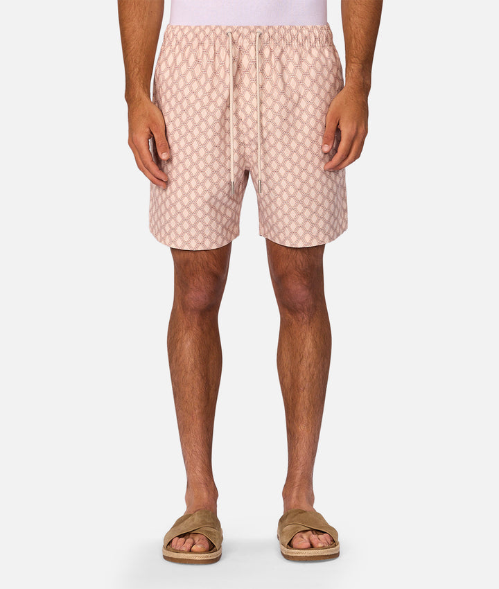 The Panama Swim Short - Peach Combo