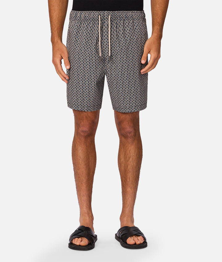 The Savanna Swim Short - Navy/Multi