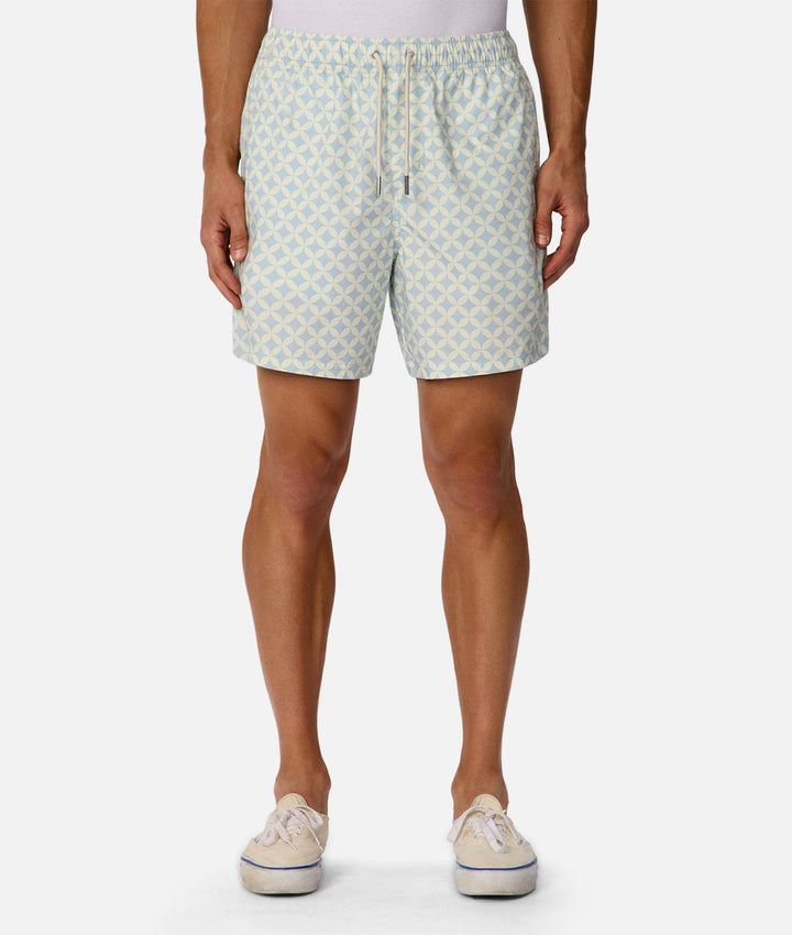 The Caletta Swim Short - Blue / Vanilla