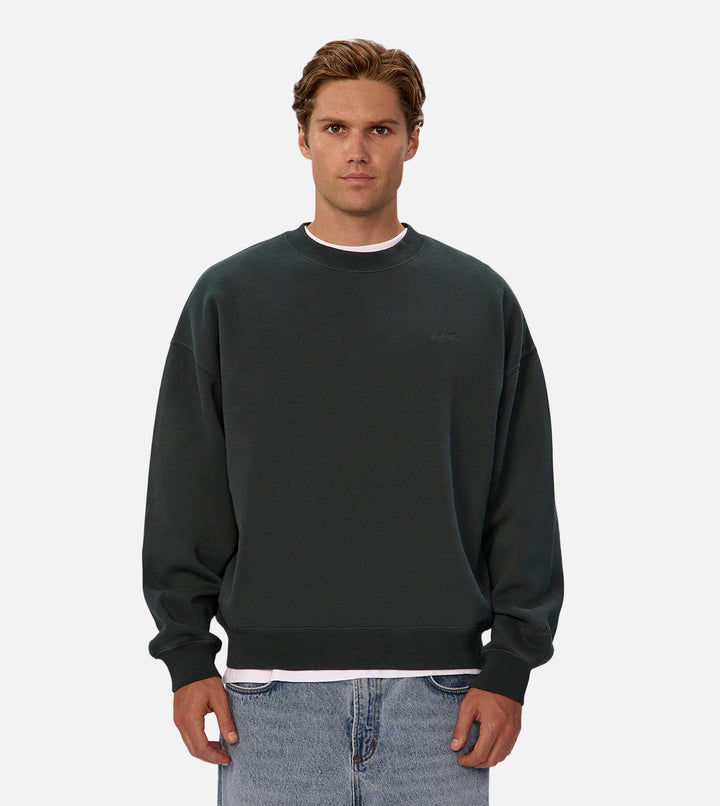 The New Del Sur Washed Sweatshirt - Rich Green