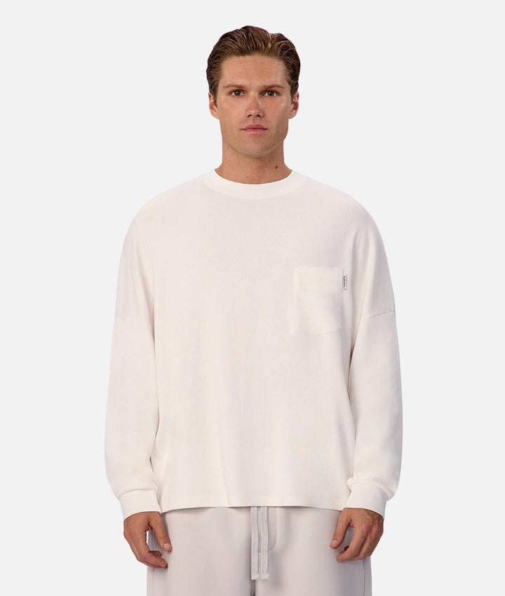 The Boxy Long Sleeve T-Shirt - Ghost