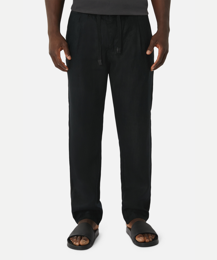 The Capri Linen Pant - YD Black