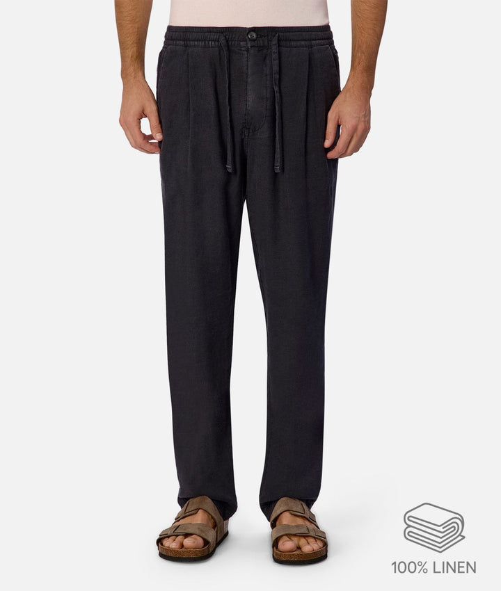 The New Capri Linen Pant - OD Navy