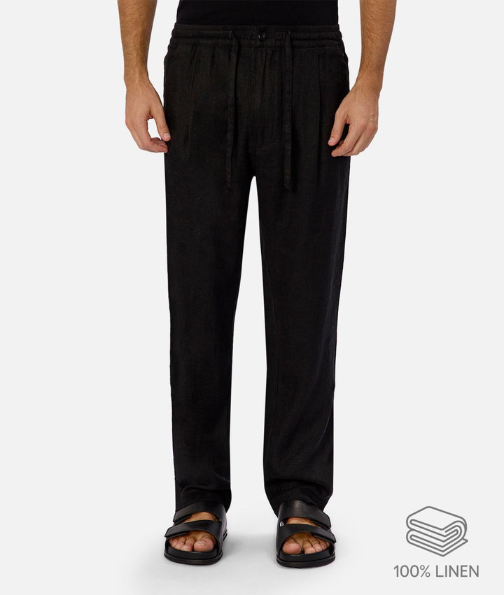 The New Capri Linen Pant - YD Black